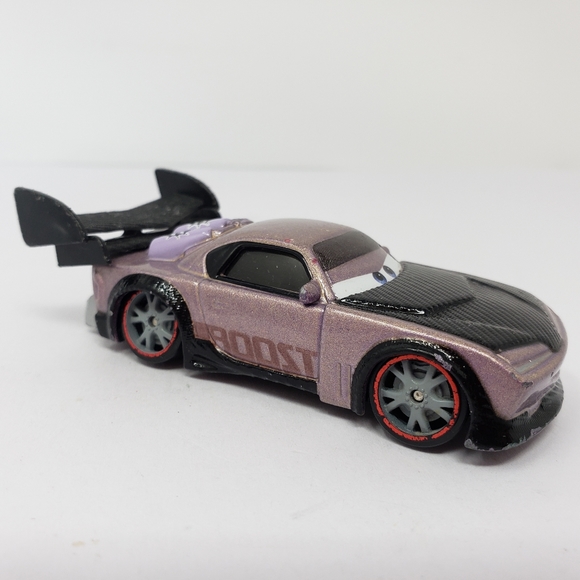 Disney Pixar Cars BOOST Supercharged Diecast Purple Car with Red Rims - Picture 14 of 14